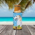 thumbnail image 3 of Caroline's Treasures SS4244MUK Borzoi in Summer Flowers Ultra Hugger for slim cans, Slim Can, multicolor, 3 of 6