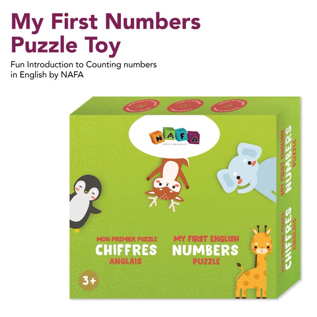 My First Numbers Puzzle Toy – Fun Introduction to Counting numbers in English by NAFA