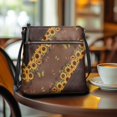 thumbnail image 3 of Kuiaobaty Butterfly Sunflower Print Crossbody Bag for Women, Casual Portable Leather Satchel Purse with Adjustable Strap, Waterproof Zipped Pockets Hobo Handbag Crossbody for Travel & Work, 3 of 7