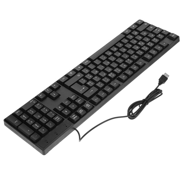 BESTYASH Computer Keyboard Wired USB Keyboard ABS Black for Office Work 1Pcs