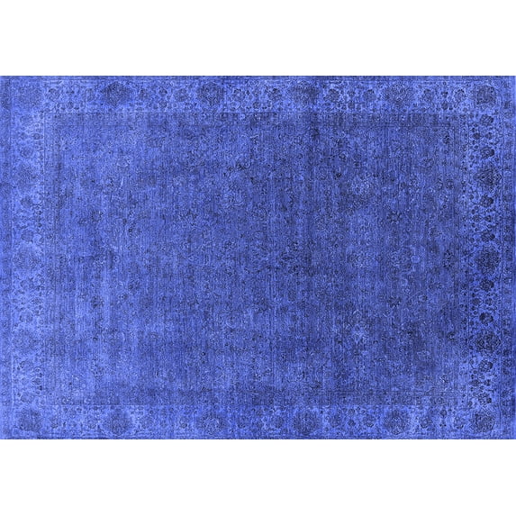Ahgly Company Indoor Rectangle Oriental Blue Industrial Area Rugs, 8' x 12'