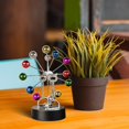 thumbnail image 3 of Perpetual Motion Desk Toy | Revolving Balls Physics Science Kinetic Model | Space Decor Metal Plastic | 1 Piece | 22x17.5cm | Office Desktop Display Novelty Gift, 3 of 8