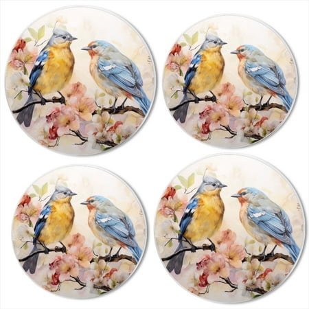 

Bahomeck Electric Stove Burner Covers Set Of 4 Two Beautiful Birds Sitting On The Branches Of Blooming Flowers Metal Gas Stove Burner Covers Protecting Gas Stoves 8 Inch And 10 Inch