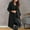 Black, variant on Womens Fit Mid Long Button Coat Lapel Jacket Overcoat Outwear Trench Windbreaker Football over Coat 6 3 Women Hiking Winter Jackets Heavy All Wool Coat Wool Women Women's Winter Winter Jackets Thick