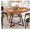 Retro Wood/47IN, variant on YOQIANG Round Dining Table for 4-6 People Double Layer Storage Kitchen Table with Heavy Duty Metal Base Frame Space Saving Multi-Scene Household Dinner Table with Adjustable Anti-Slip Foot Pads