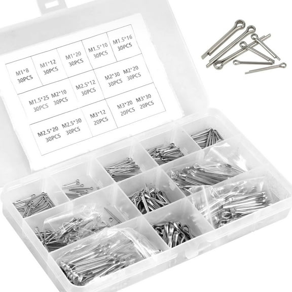 1420Pcs Stainless Steel Cotter Pin Kit for Automotive, Marine, and Tractor Applications