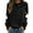 Black, variant on XIAONU Sweatshirts For Womens Halloween Cute Ghost Long Sleeve Printed Tops Pleasure Baggy Crewneck Pullover Sweatshirt
