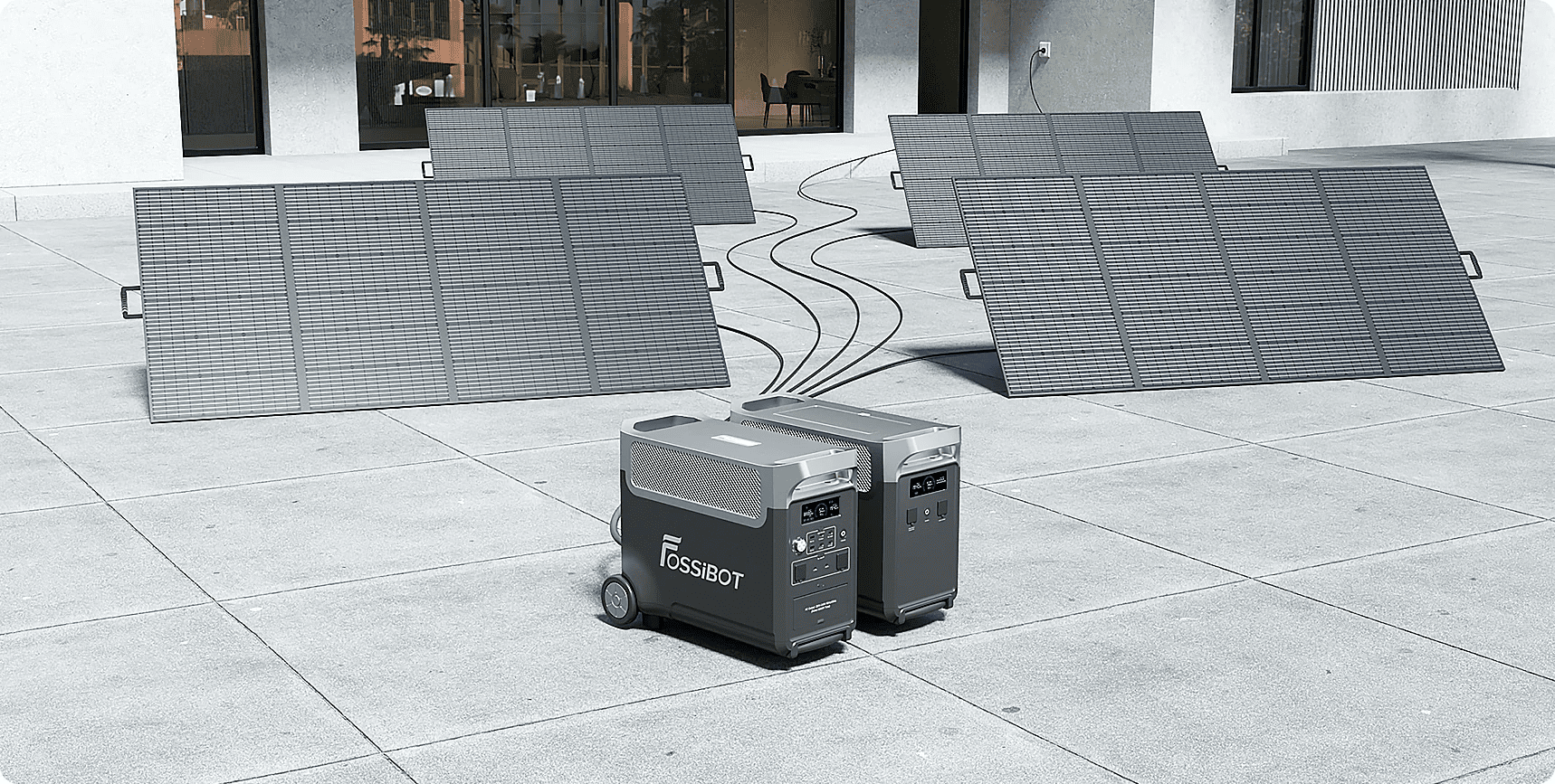 FOSSiBOT FB3840 Solar Generator Extra Battery 3600W 3840Wh Battery Backup for Home RV