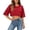 1-Red, variant on WDDDD Women's Solid Athletic Casual Short Sleeve Streetwear Top M