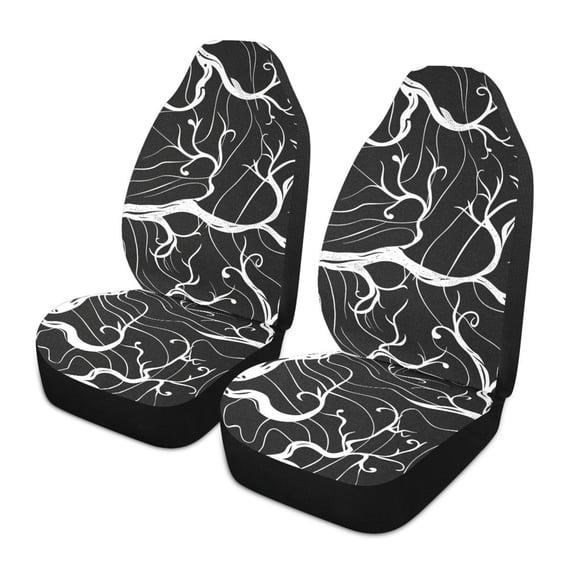 ALAZA Branch Artistic Car Seat Covers 2 PCs Universal Auto Front Seats Interior Protector