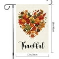 thumbnail image 3 of Thankful Fall Garden Flag Maple Leaf Love Heart Garden Flags 12x18 Inch Double Sided Burlap Autumn Pinecone Hazelnut Villa Decor Rustic Farmhouse Yard Thanksgiving Decoration, 3 of 6