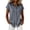 Navy, variant on Lenpel Button down Shirts for Women Short Sleeve Collared Striped Cotton Linen Tops Business Casual Blouses
