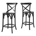 thumbnail image 6 of Counter Stool Chair, Black, Wood, Bar Pub Cafe Bistro Dining Kitchen Hospitality Restaurant, Modern Contemporary HB33822, 6 of 11