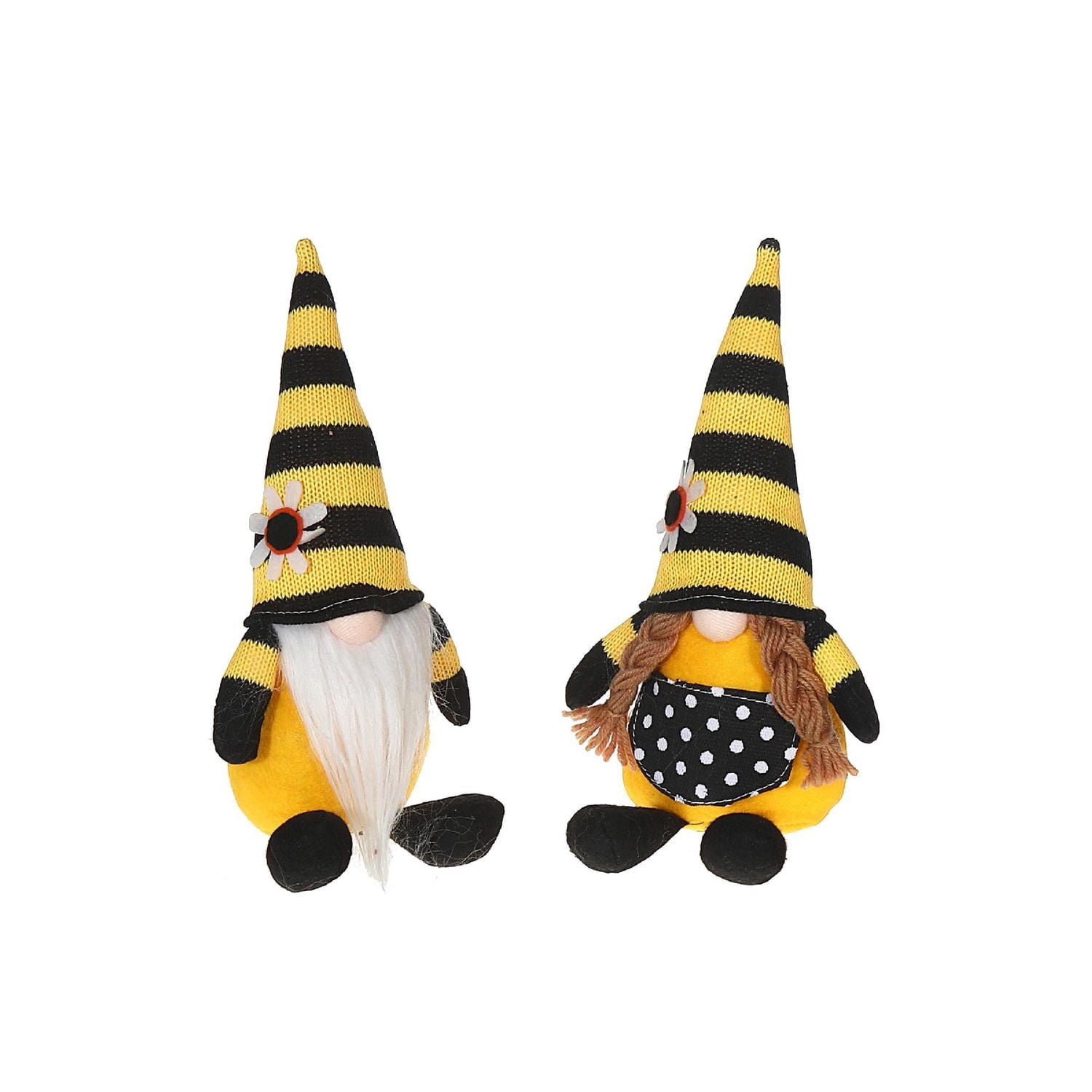 IH Casa Decor Honey Bee Gnome Plush Asstd - Set of 2