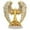 Gold-21x19cm, variant on Gytml Angel Wings With Cross Decorative Figurine, Crystal-Embellished 2D Angel Statue For Home, Office Decor Gold-21x19cm