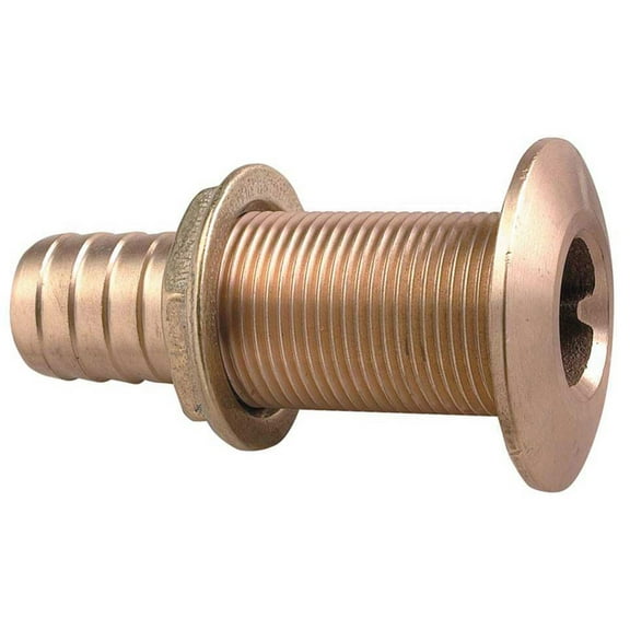 Perko 0350007DPP Thru-Hull Connection - Plain Bronze, Use with 1-1/4" Hose
