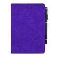thumbnail image 6 of ELEHOLD Muti-Functional Flip Leather Case for iPad 10th Gen 10.9 2022 with Embossed Flower Card Slots Holders Kickstand Anti-Scratch Shockproof Business Men Women Case,Purple, 6 of 6