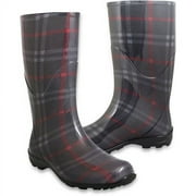 Women's Cosmo Blk. Plaid Rain Boot