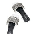 thumbnail image 2 of AXXD Women White Sandals Shiny Sequins Sandals Summer Flat Heel Casual Shoes, 2 of 6