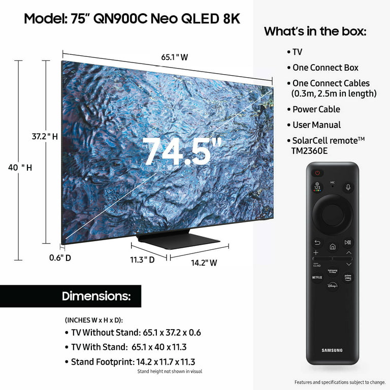 2.16 m QN900C Neo QLED 8K Smart TV
