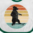 thumbnail image 4 of Inktastic Skateboard Bear Retro Sunset Boys or Girls Baby Bib, 4 of 4