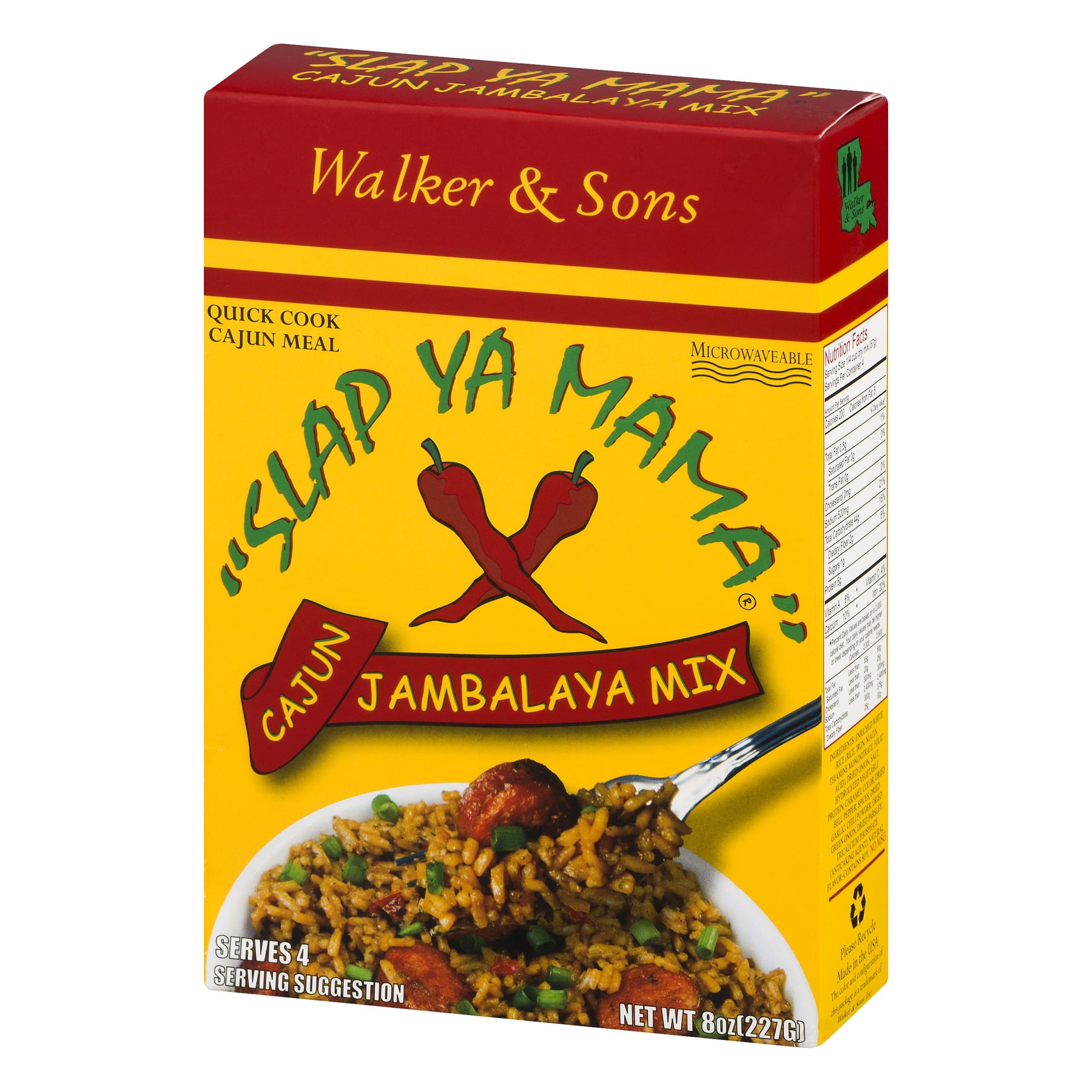 (6 pack) Walker & Sons Slap Ya Mama Cajun Jambalaya Mix, 8 oz