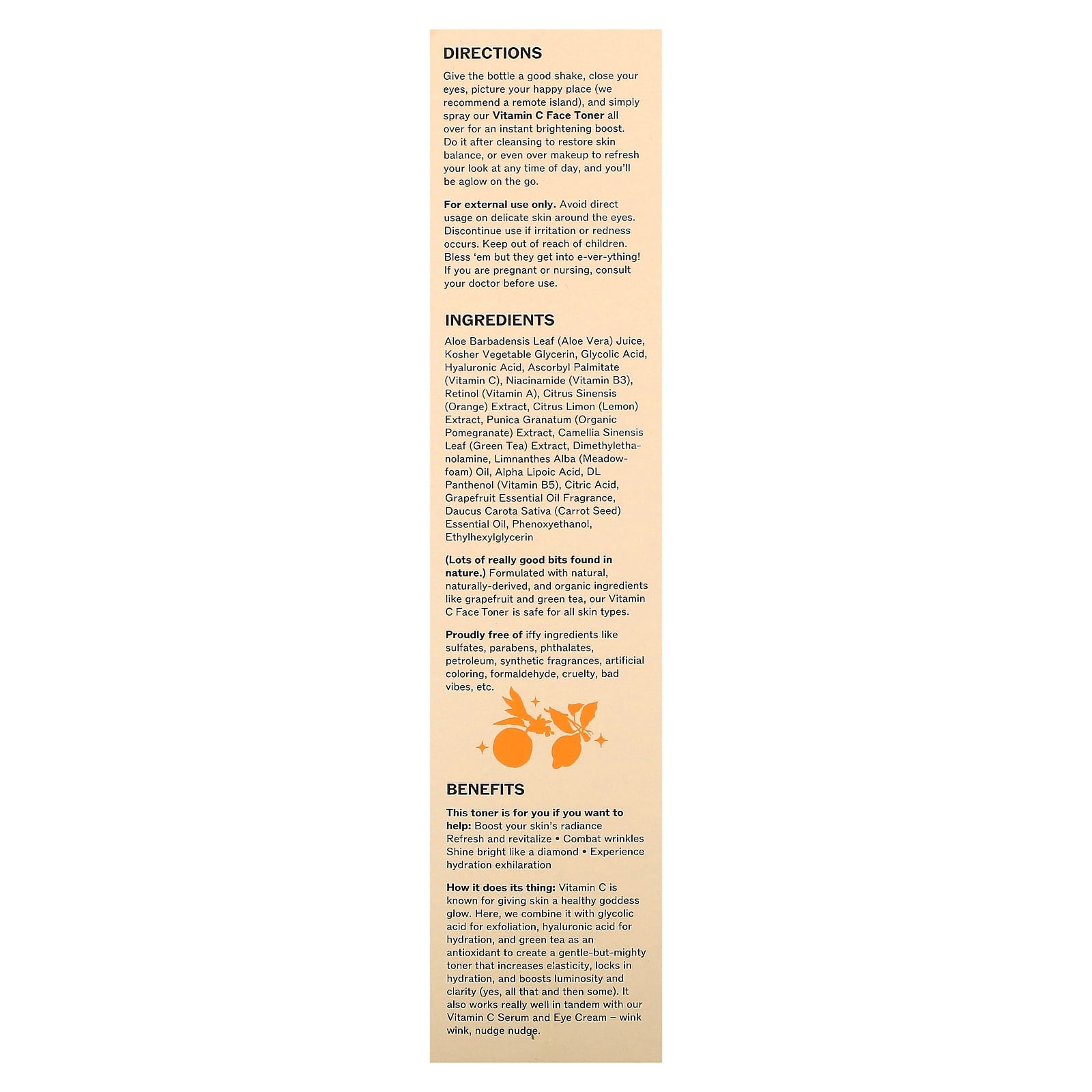 Lilyana Naturals Vitamin C Face Toner, 6.42 fl oz (190 ml)