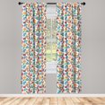 thumbnail image 3 of Ambesonne Tribal Curtains, Mayan and Aztec, Pair of 28"x63", Multicolor, 3 of 5