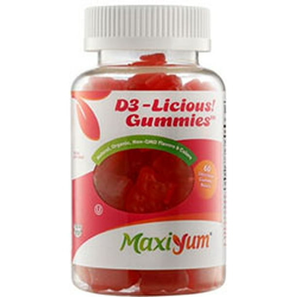 Maxi Health Kosher Vitamin D3 1000 IU Organic D3Licious Gummies Cherry