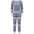 thumbnail image 4 of Asskyus Ensembles de Pyjamas pour Femmes Hauts et Pantalons Supports en Coton, Pantalons à Manches Longues pour Dames Impression de Noël, 4 of 7