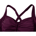 thumbnail image 5 of Hilor Women's Tankini Tops Shirred Tummy Control Swimsuits Cross Back Tankini Swimwear Tops, 5 of 7