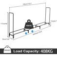 thumbnail image 2 of Étagère à Bûches de Bois - Foyer Extérieur de 12 Pi en Acier Noir Enduit de Poudre, Support Empilable pour Bois, Capacité de Charge 650 Lb, Robuste, Résistant à la Rouille, Fosse de Rangement pour Bûches de Feu en Métal, 2 of 8