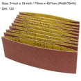 thumbnail image 2 of Uxcell 3" x 18" 120 Grit Lapped Joint Aluminum Oxide Sanding Belts 10 Pack, 2 of 5