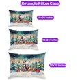 thumbnail image 3 of Merry Christmas Santa Reindeer Antlers Border Collie Sleigh Xmas Winter Holiday Pillowcase Double Sided Borders Dog Lovers Gifts Idea Pillow Case Covers - 00023, 3 of 3