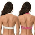thumbnail image 2 of Curve Muse Plunge Bralette with Floral Lace-2pack-NUDE,HPINK-XL, 2 of 7