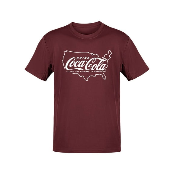 Officially Licensed Coca-Cola Classic Vintage Logo Graphic Men's T-shirt