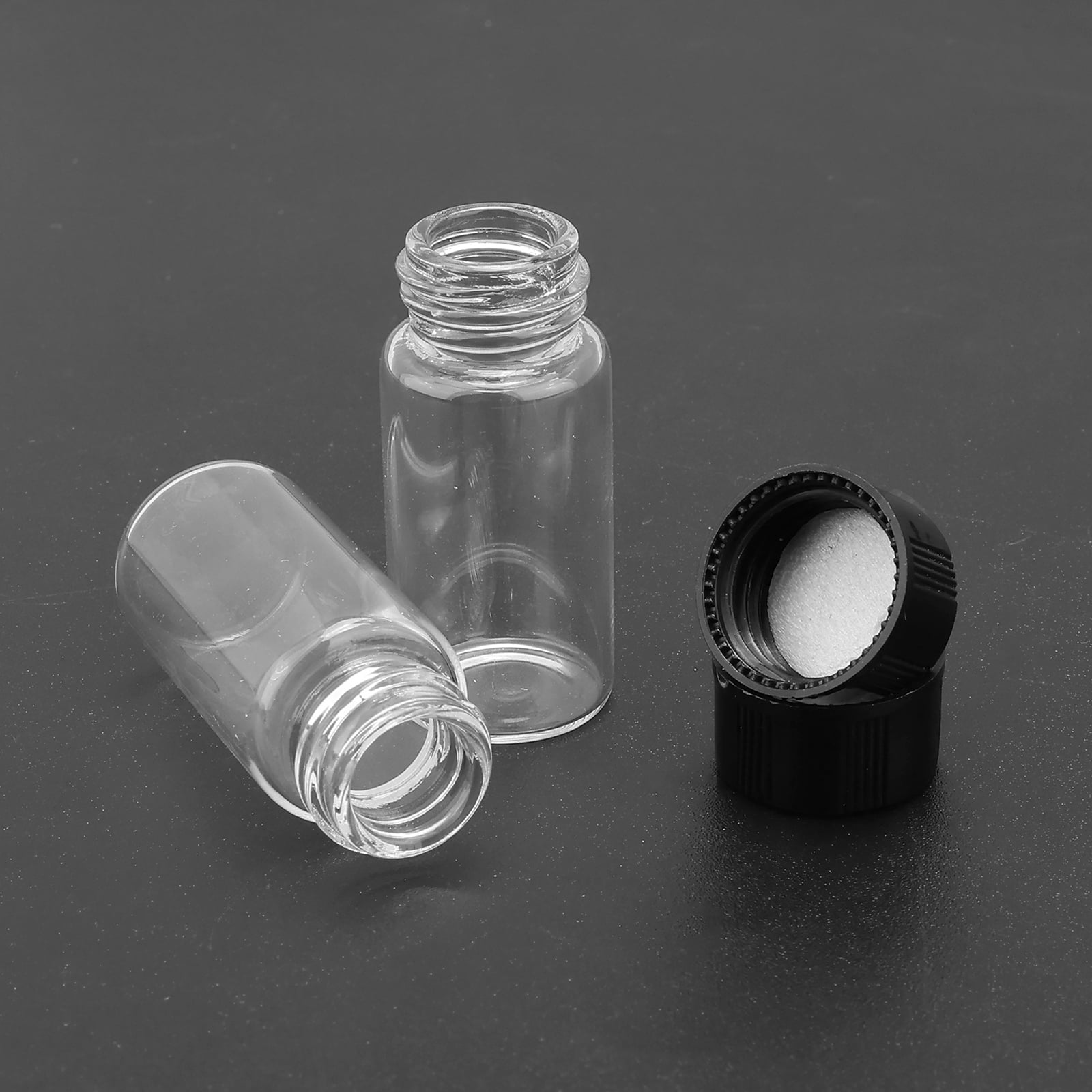 Glass Bottle Sample Bottle Mini Small Bottle, Essential Oil Bottles, Liquid Sampling Sample Glass Bottle 100pcs 5ml/0.17oz