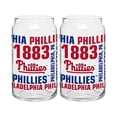 thumbnail image 2 of Boelter Brands - MLB Set of Two 16 Ounce Spirit Glass Can Set, Philadelphia Phillies, 2 of 2