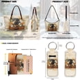 thumbnail image 7 of Kuiaobaty Dachshund Print Purse and Wallet Set for Women Daisy Rose Print Tote Handbag with Lipstick Holder Large Capacity Top Handle Handbag Set for Travel, Beige, 7 of 7
