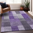 thumbnail image 6 of Addison Rugs Mayfield Washable Transitional Striped Purple Rectangle Rug, 2'6" x 3'10", 6 of 6