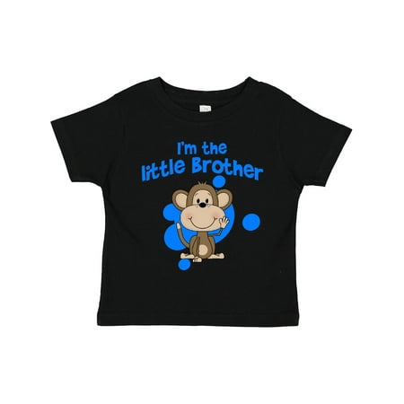 

Inktastic I m the Little Brother with Cute Monkey Gift Toddler Boy Girl T-Shirt