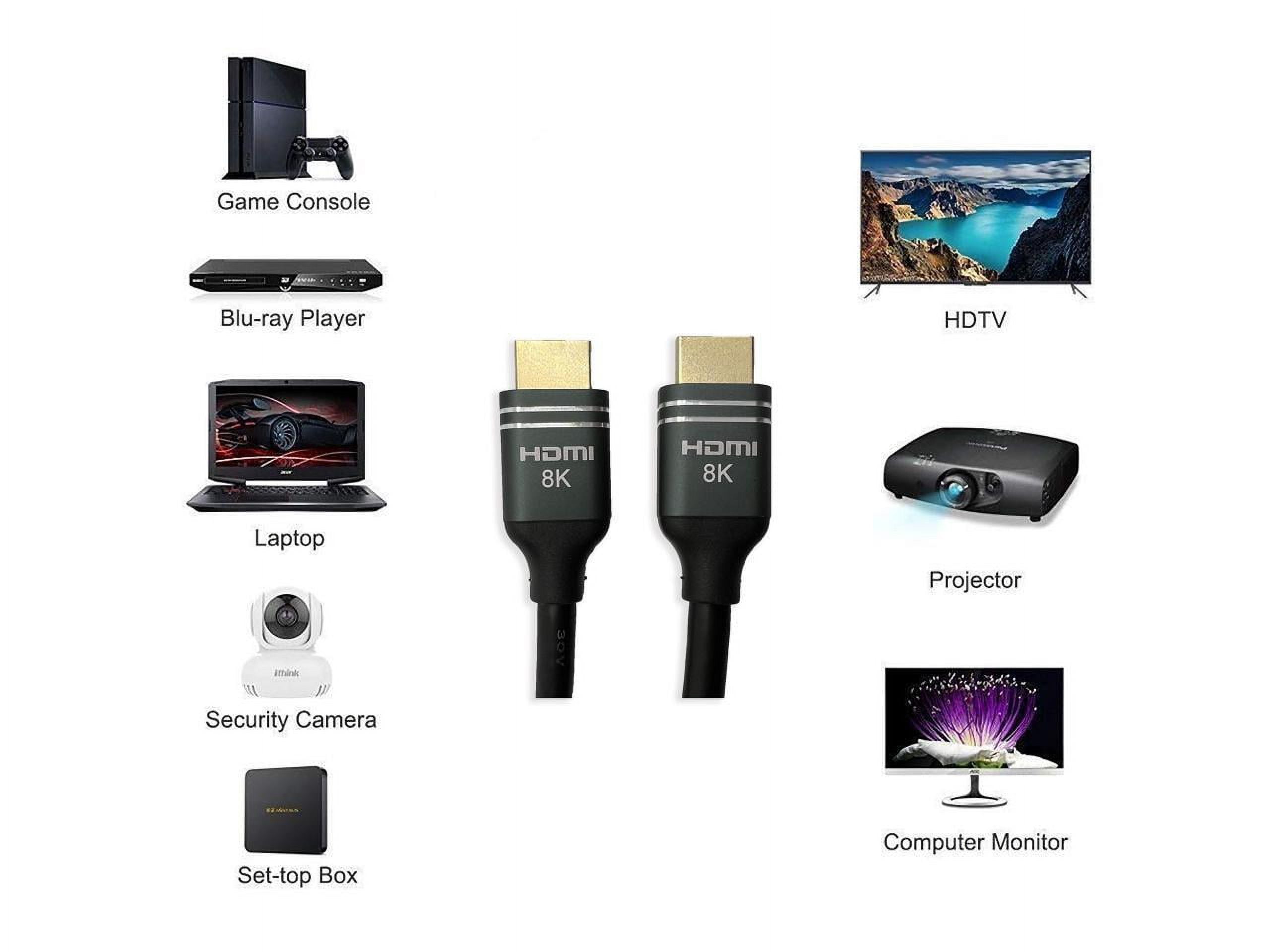 Nippon Labs 8K HDMI Cable 6ft. HDMI 2.1 Cable Real 8K, High Speed 48Gbps 8K(7680 x 4320)@60Hz, 4K@120Hz Dolby Vision, HDCP 2.2, 4:4:4 HDR, eARC Compatible with Apple TV, Samsung QLED TV - HDMI-8K-6