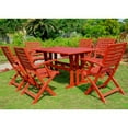 thumbnail image 2 of International Carvan Royal Fiji 7 Piece Patio Arm Dining Set in Red, 2 of 2