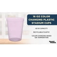 thumbnail image 3 of Color Changing Plastic Cups 16 oz. Set of 10, Bulk Pack - Reusable, Perfect for Birthdays, Weddings, Picnic, Beach, Parties - Magenta, 3 of 5