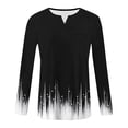 thumbnail image 3 of Tops Sueltos para las Mujeres Impreso Cuello en V de Manga Larga de Moda, Blusa Casual para el Hogar Y el Uso Diario, 3 of 4