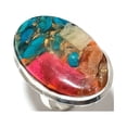thumbnail image 2 of Natural Spiny Oyster Gemstone Handmade 925 Sterling Silver Ring Size 7, 2 of 2
