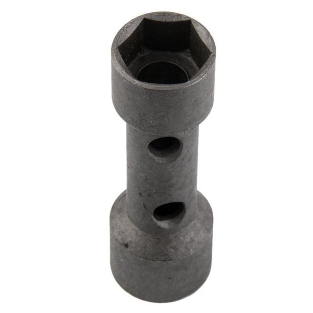 Llave hexagonal de doble extremo para reparación de bujías, 19 mm, 21 mm, color gris