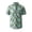 Green, variant on Hawaiian Shirt for Men Short Sleeve Plus Size Tropical Print Button Up Top Everyday Casual Wear Summer Loose Mens Beach Shirts Green XL