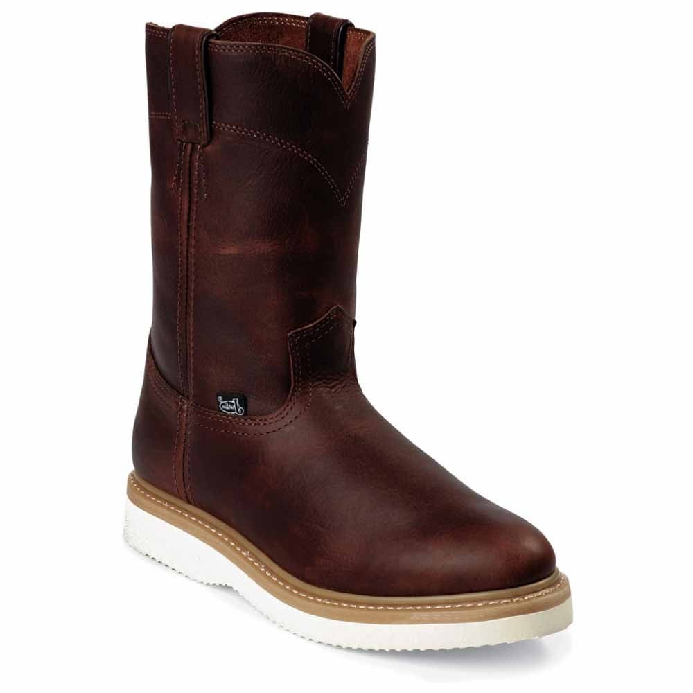 Justin Original Workboots Mens Axe 10 Inch Electrical Soft Toe Work