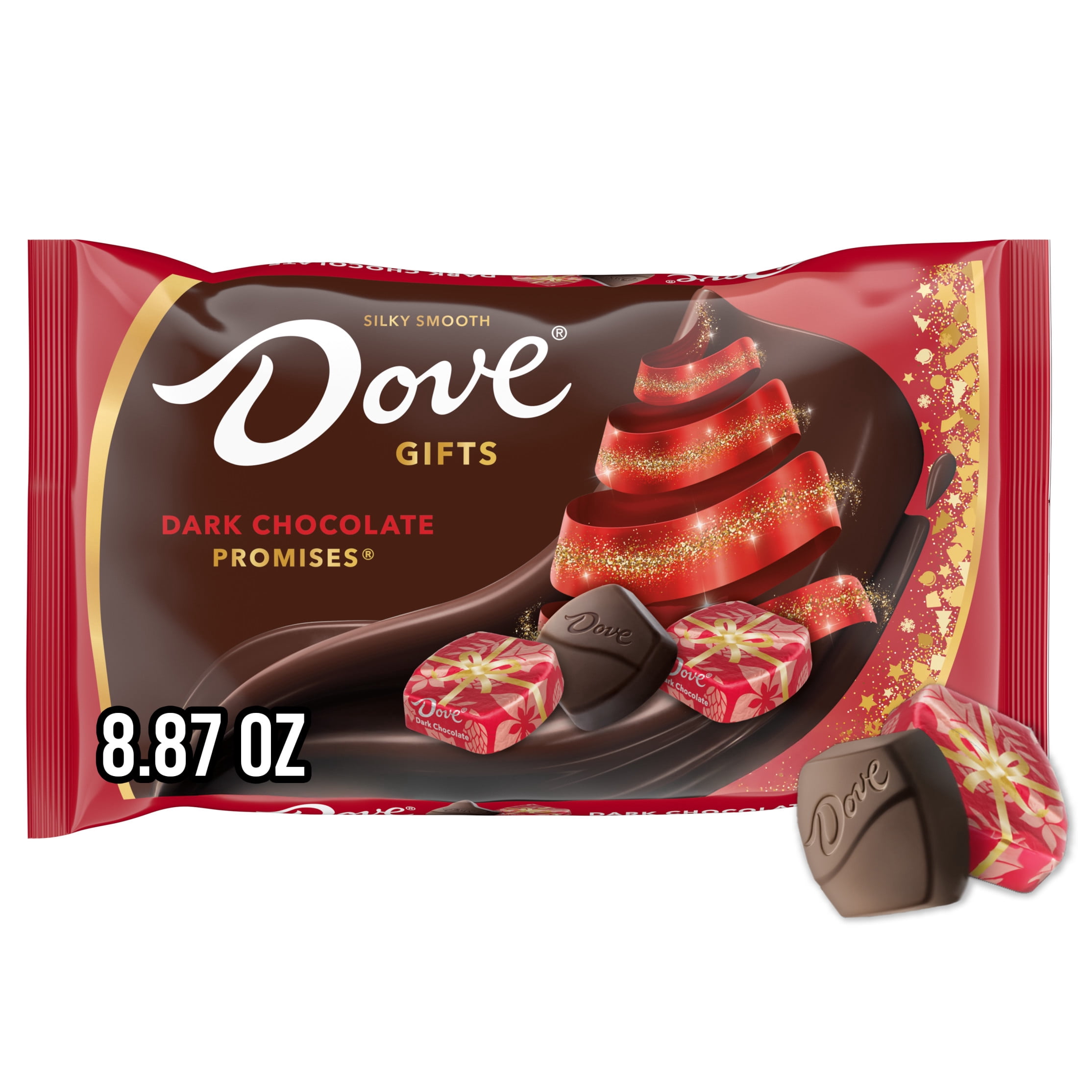 (2 pack) Dove Promises Dark Chocolate Christmas Candy Gifts - 8.87 oz Bag